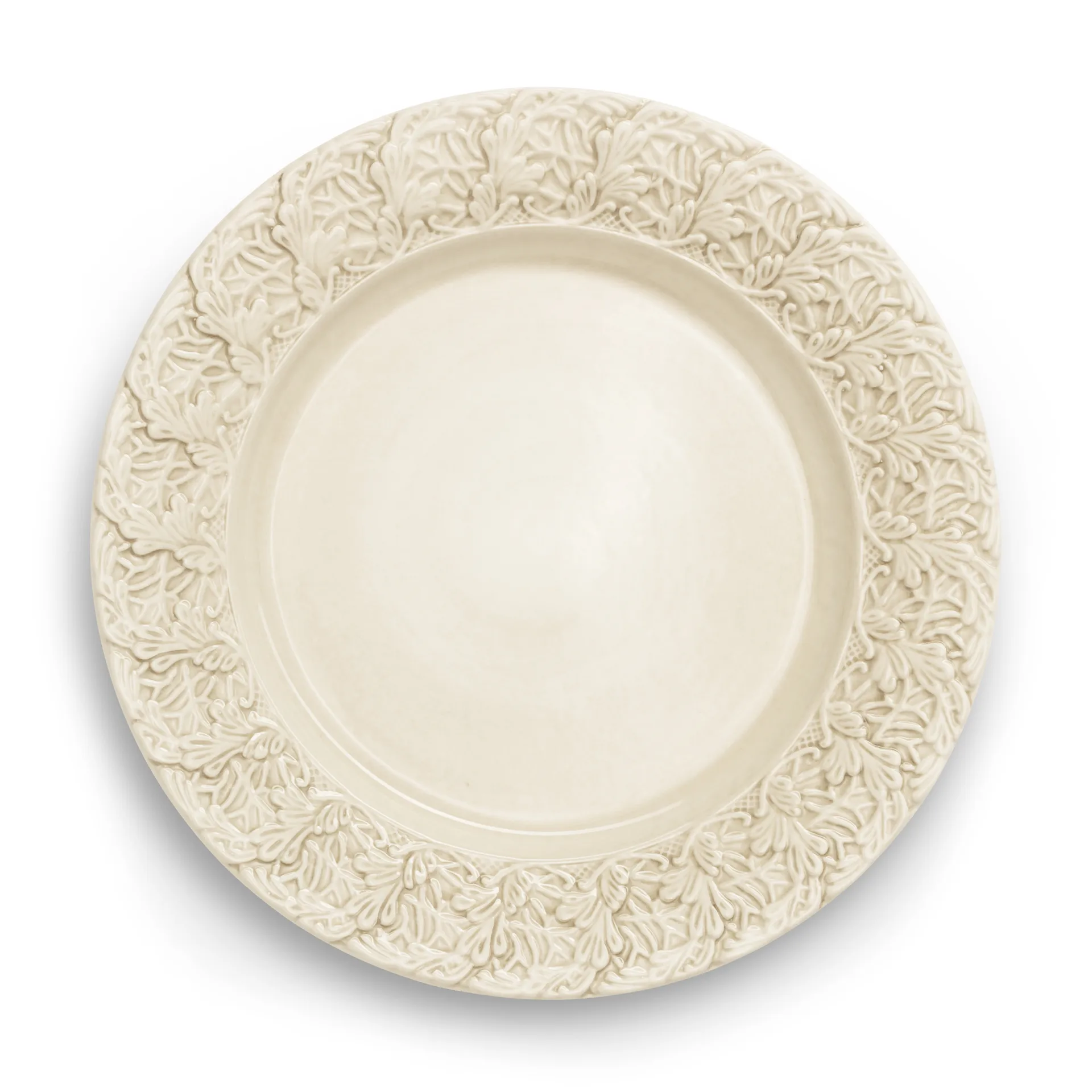 Lace tallerken 25 cm, Sand Mateus