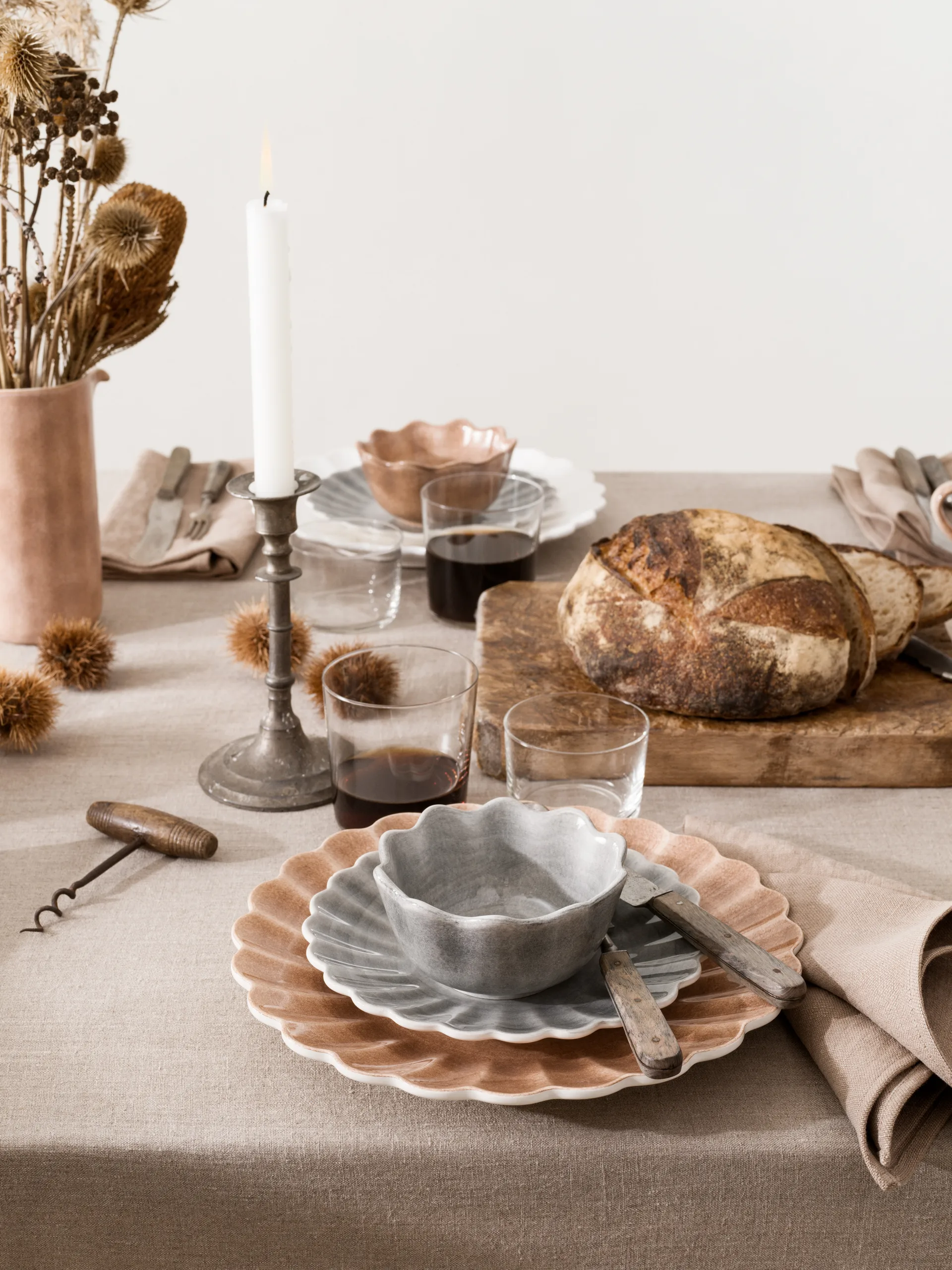 Oyster bolle Ø13 cm, Grå Mateus