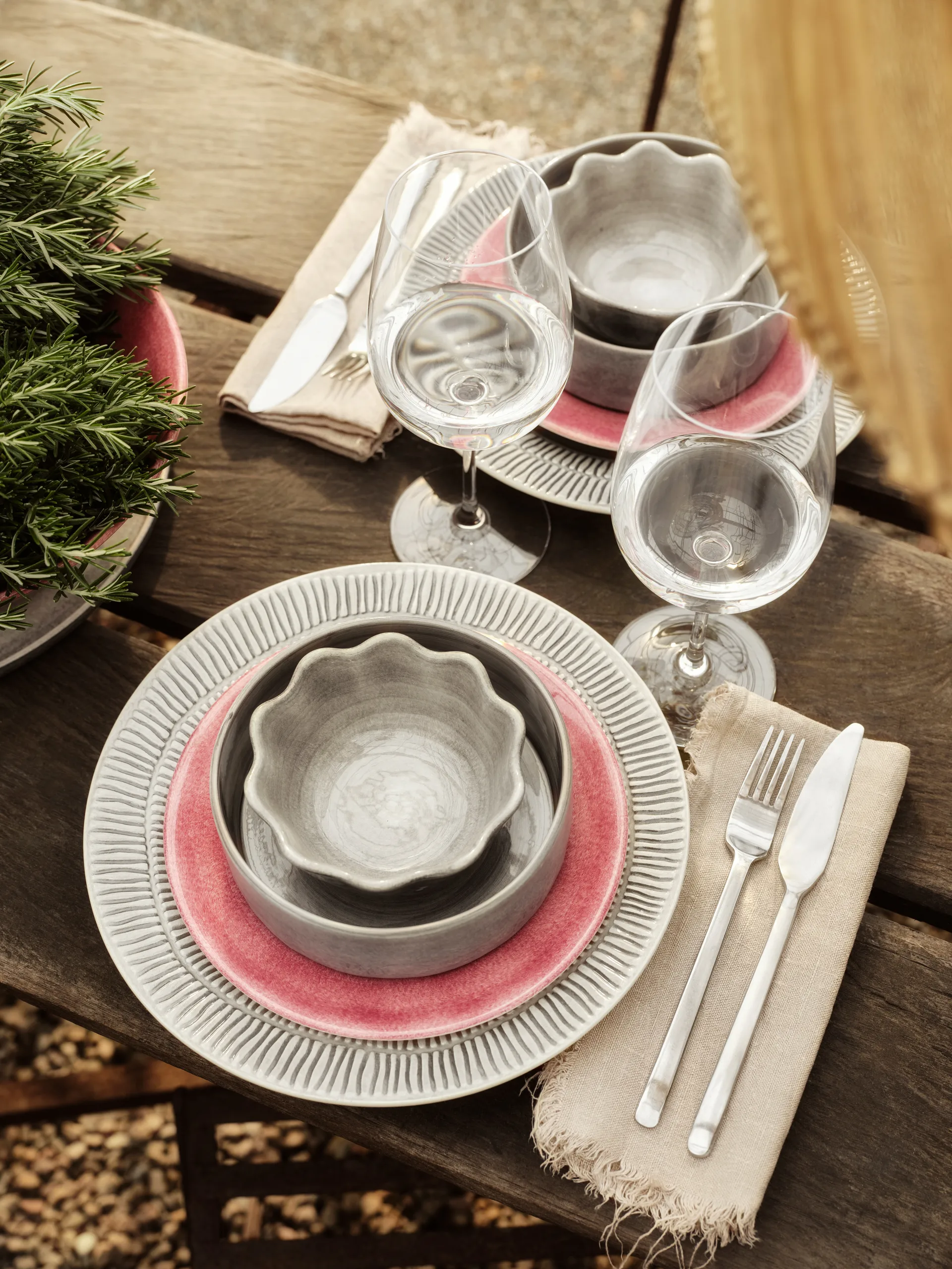 Oyster bolle Ø13 cm, Grå Mateus