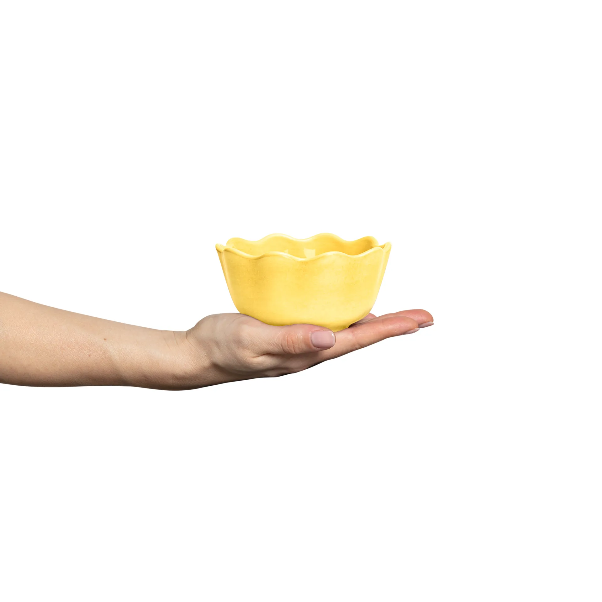 Oyster bolle Ø13 cm, Gul Mateus