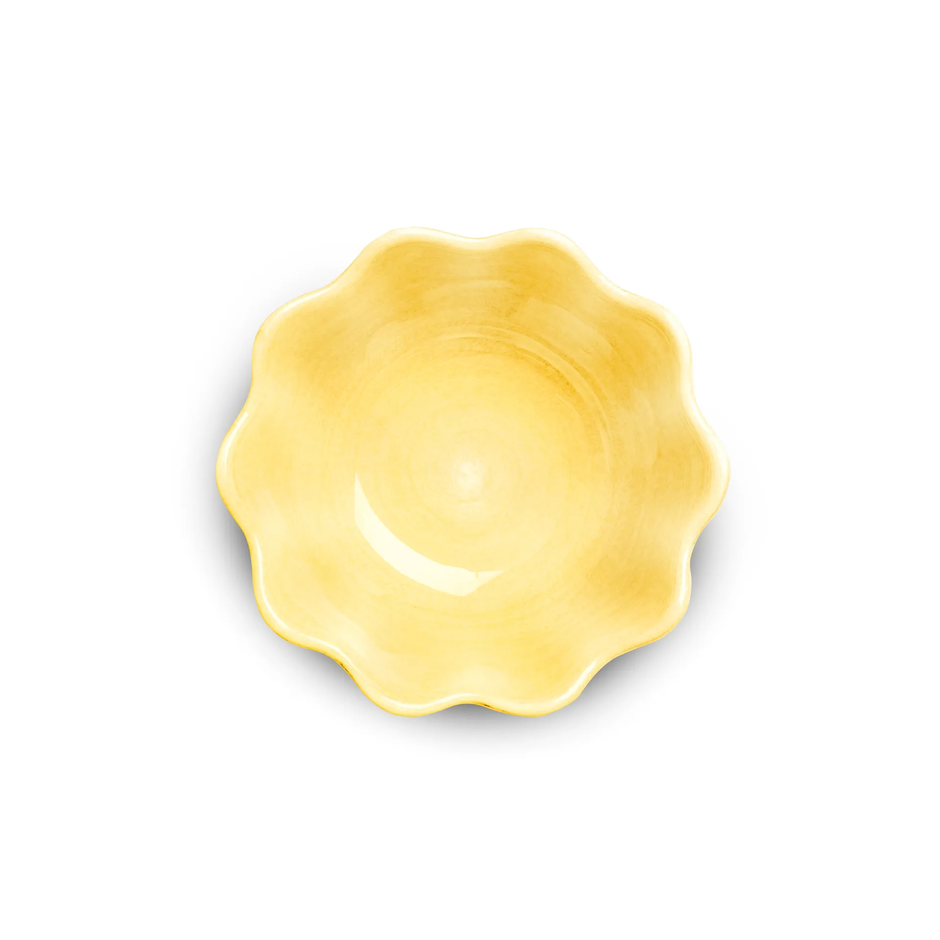 Oyster bolle Ø13 cm, Gul Mateus