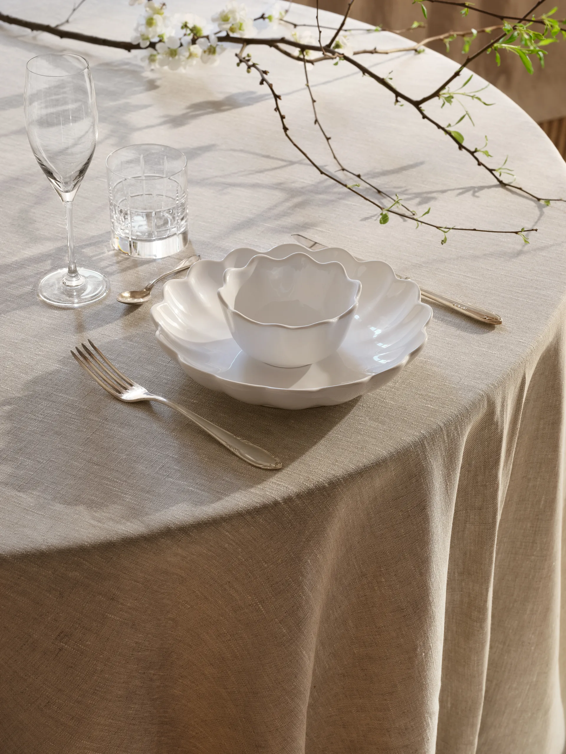 Oyster bolle Ø13 cm, Hvit Mateus