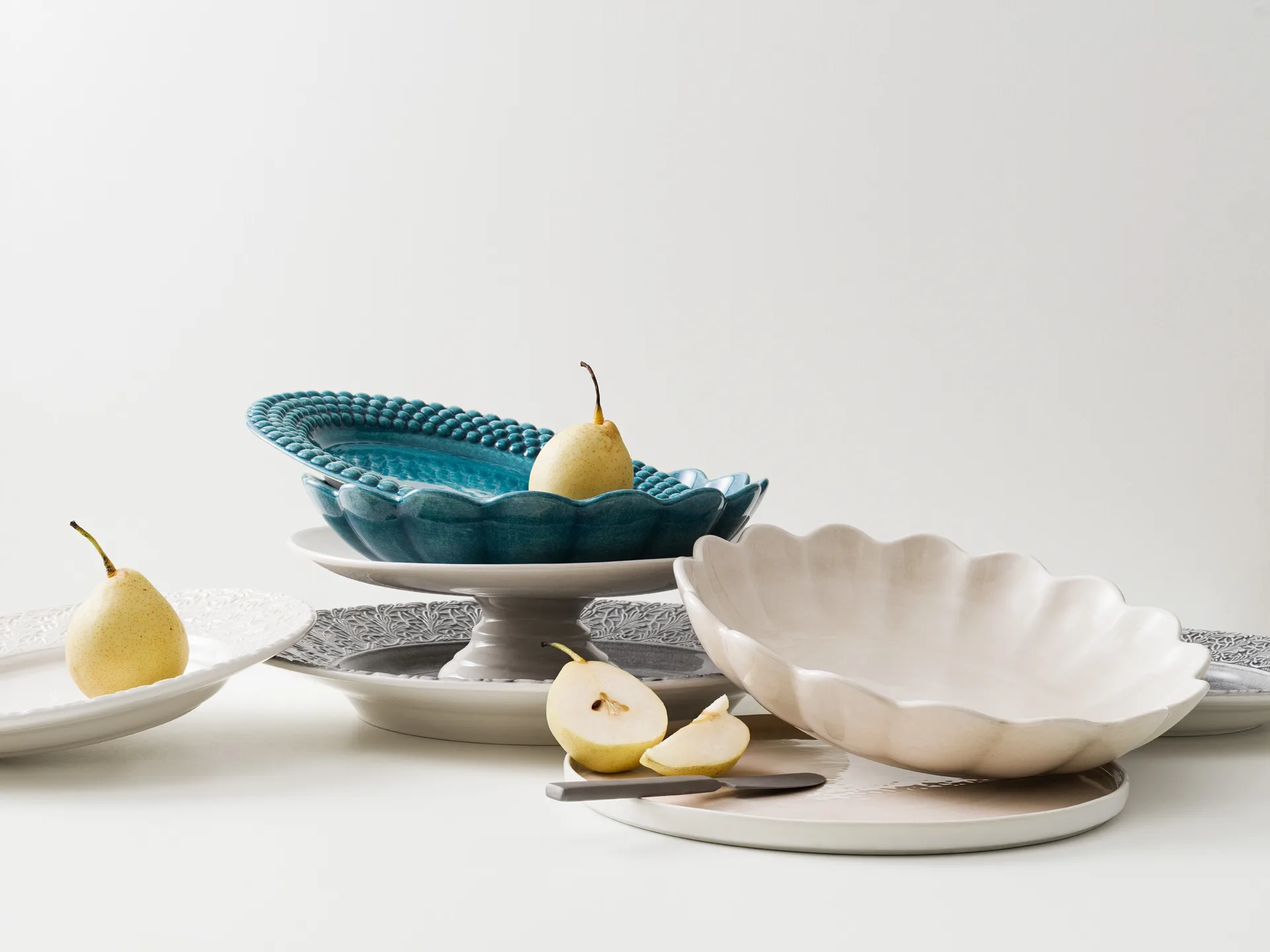 Oyster skål Ø24 cm, Hvit Mateus