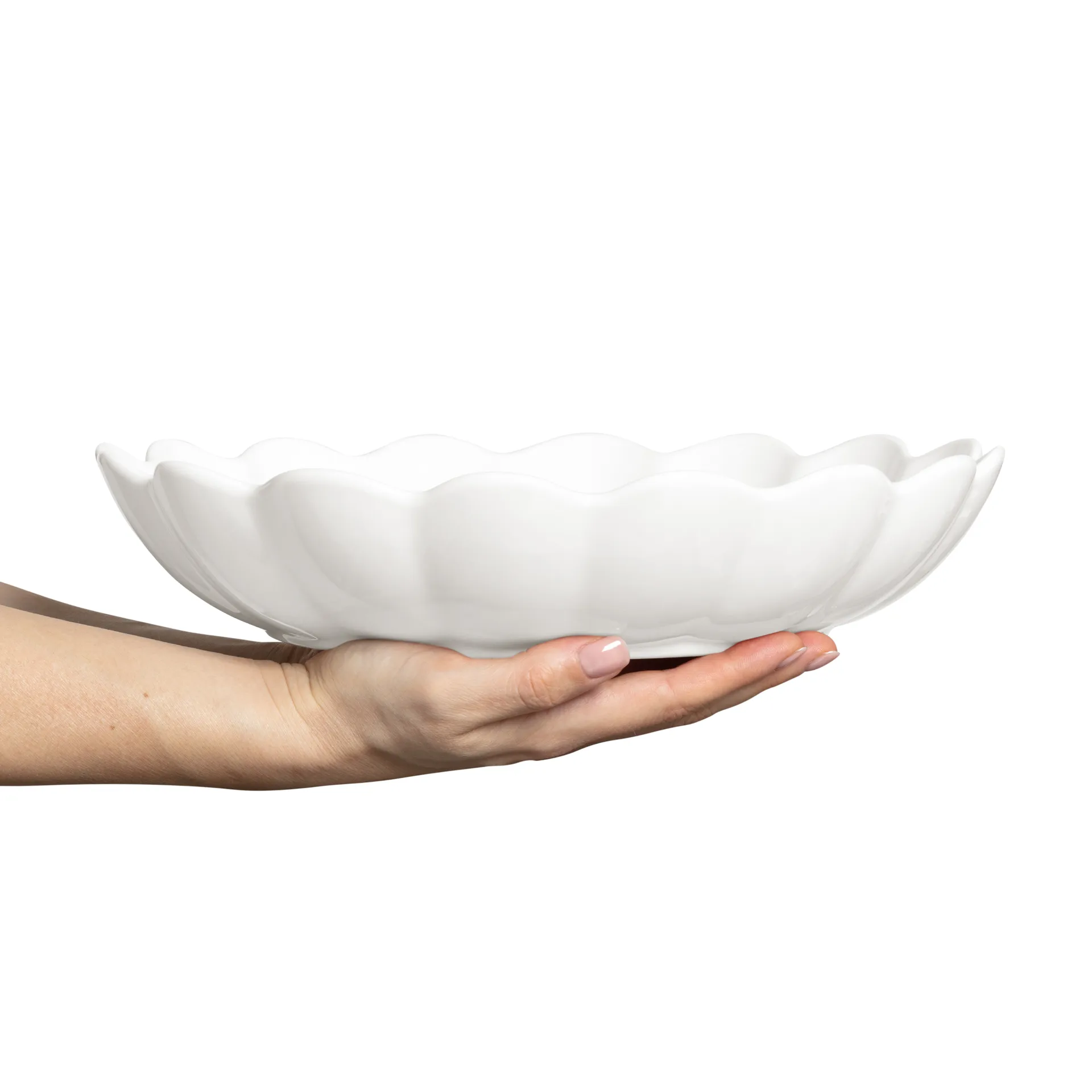Oyster skål Ø31 cm, Hvit Mateus