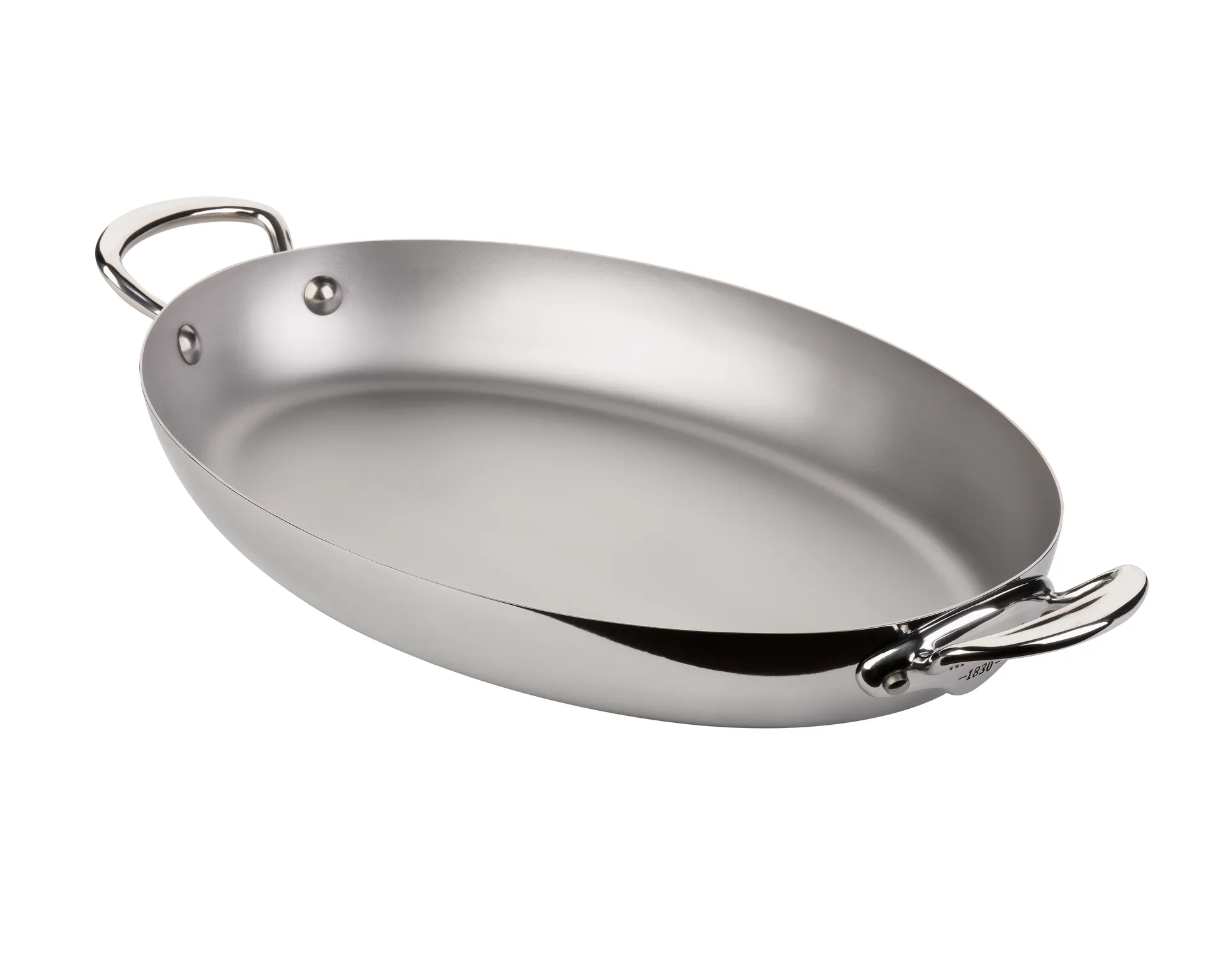 Stekepanne med 2 håndtak oval Cook Style 30 cm, Stål Mauviel