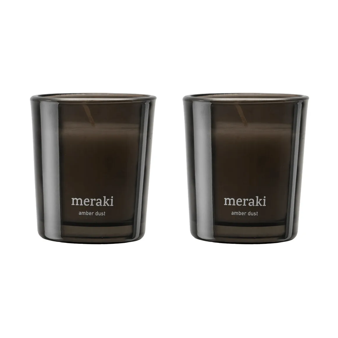Meraki duftlys 12 timer 2-pk, Amber dust Meraki