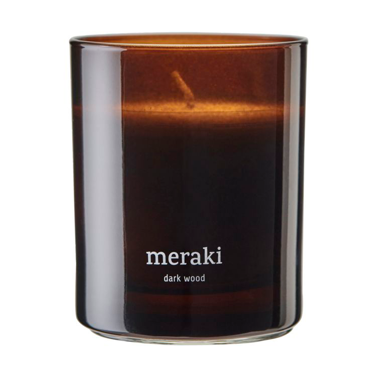 Meraki Meraki duftlys, 35 timer Dark wood