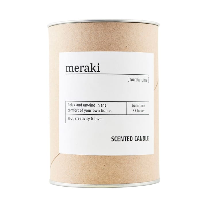 Meraki duftlys brunt glass 35 timer, nordic pine Meraki