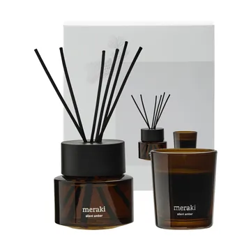 Meraki gavesett duftpinner og duftlys - Silent amber - Meraki