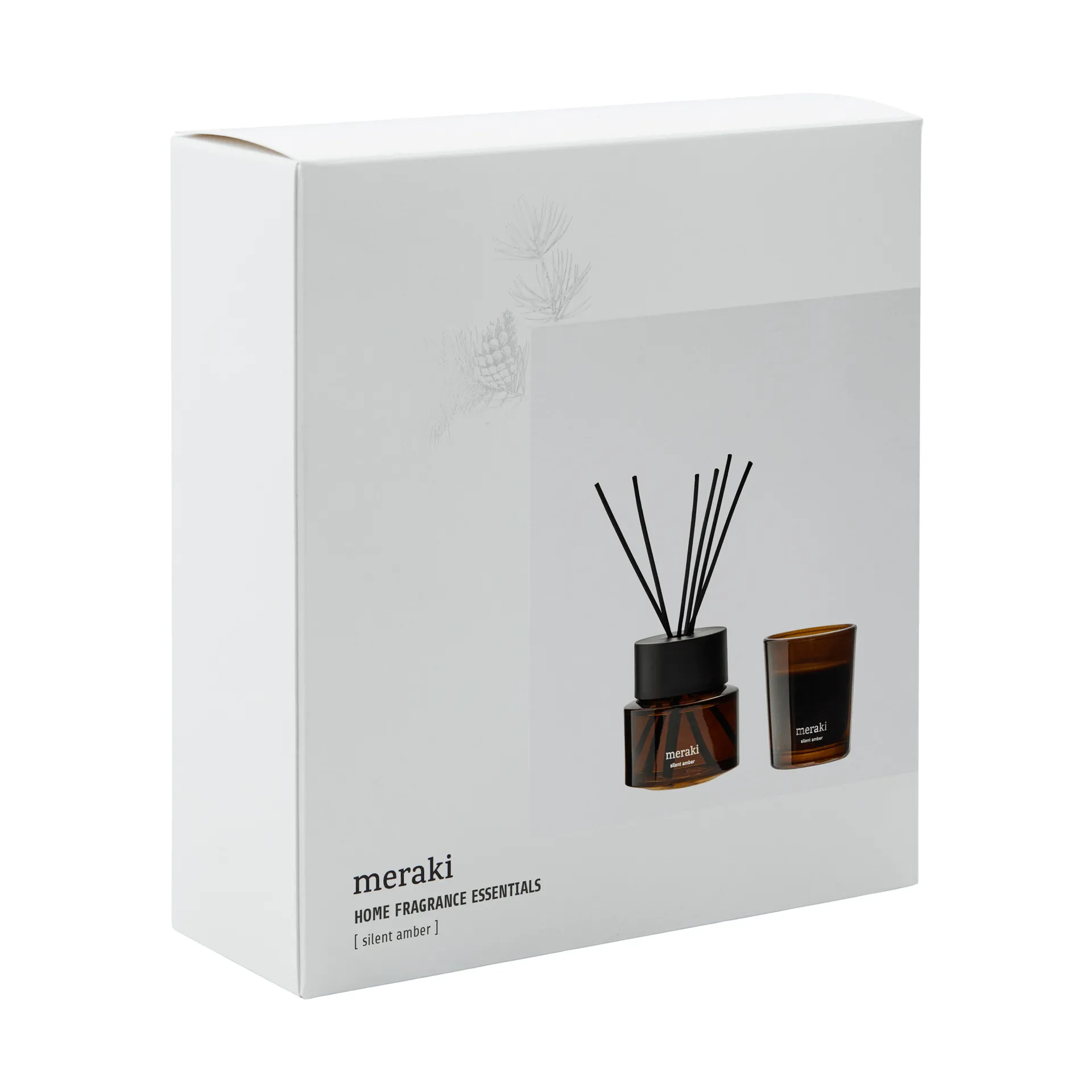 Meraki gavesett duftpinner og duftlys, Silent amber Meraki