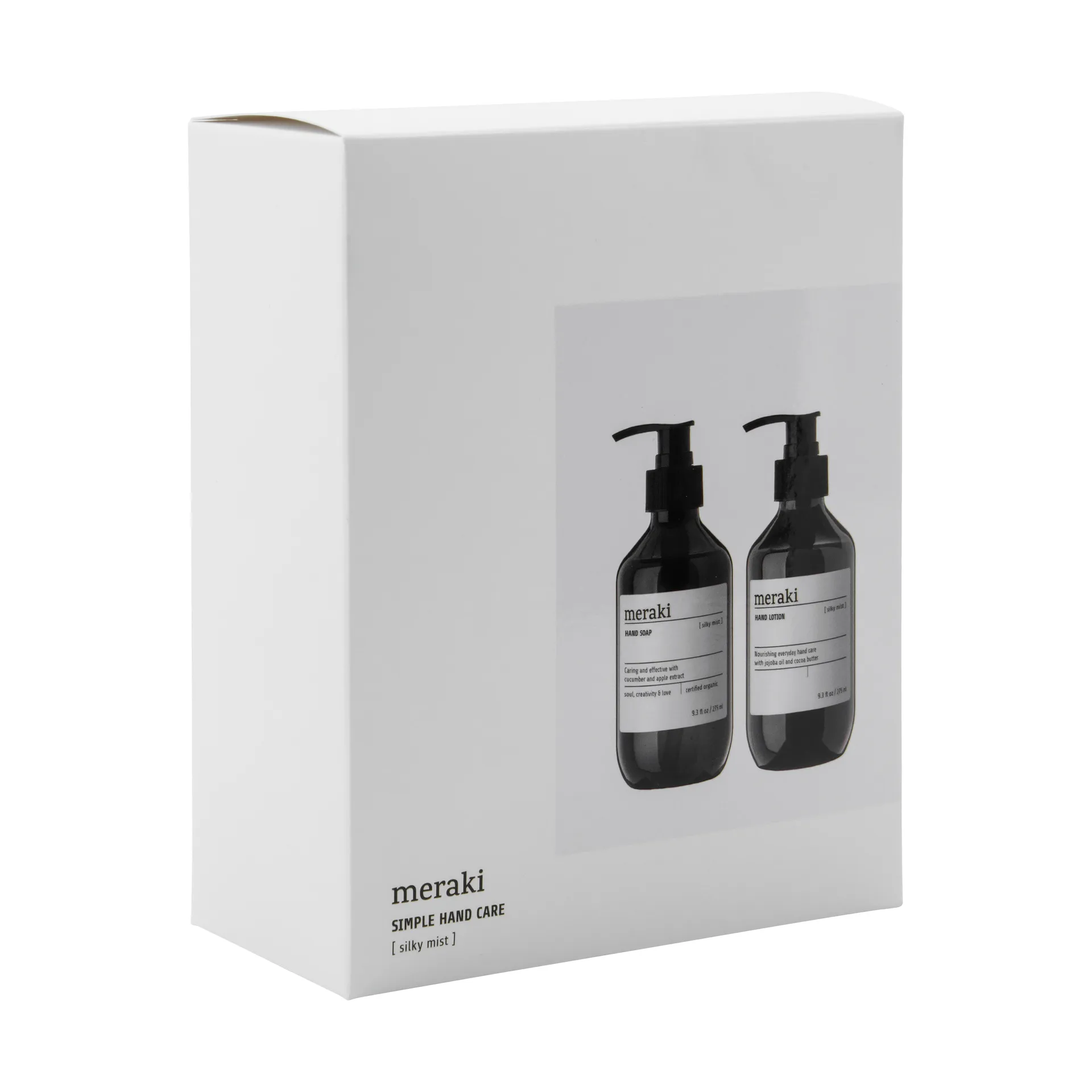 Meraki gavesett, håndsåpe og håndkrem, Silky Mist Meraki