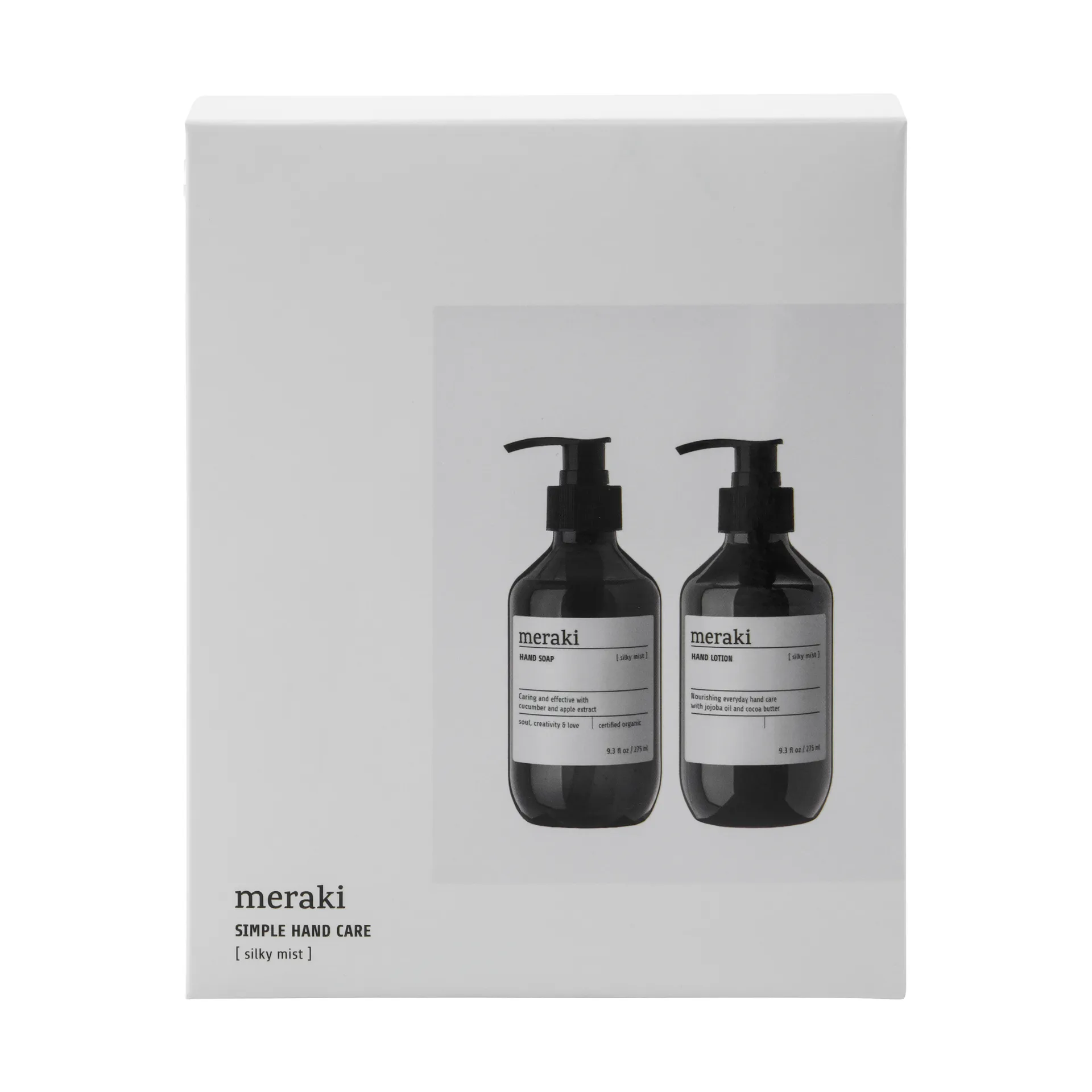 Meraki gavesett, håndsåpe og håndkrem, Silky Mist Meraki