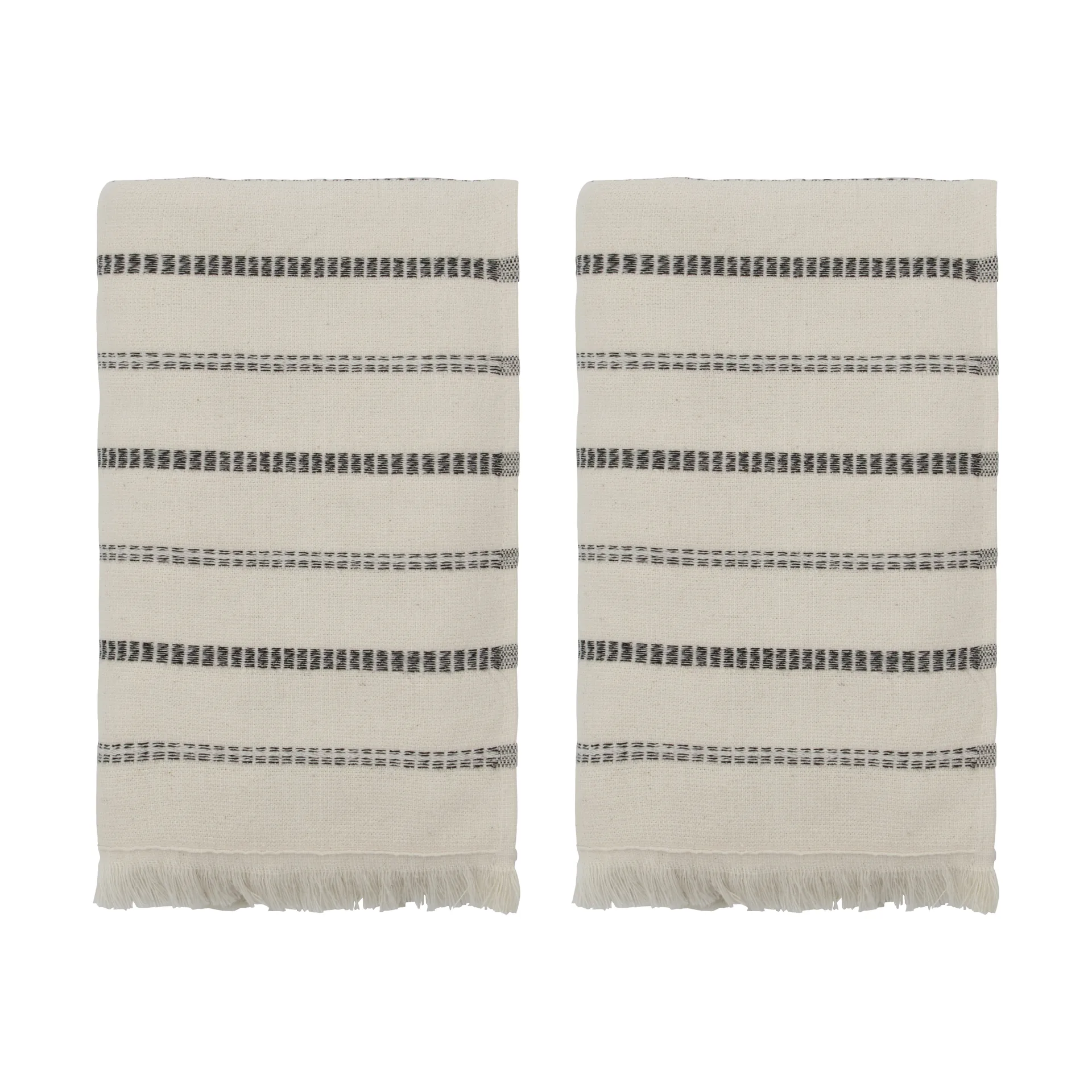 True håndkle 2 deler, Off-White-svart, 50x100 cm Meraki