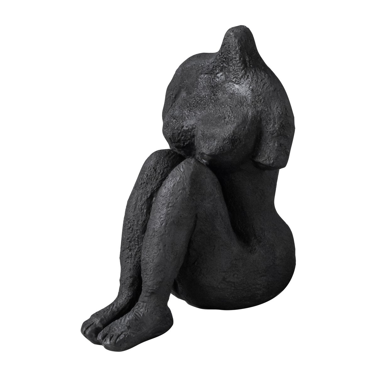 Mette Ditmer Art piece sittende kvinne 14 cm Black