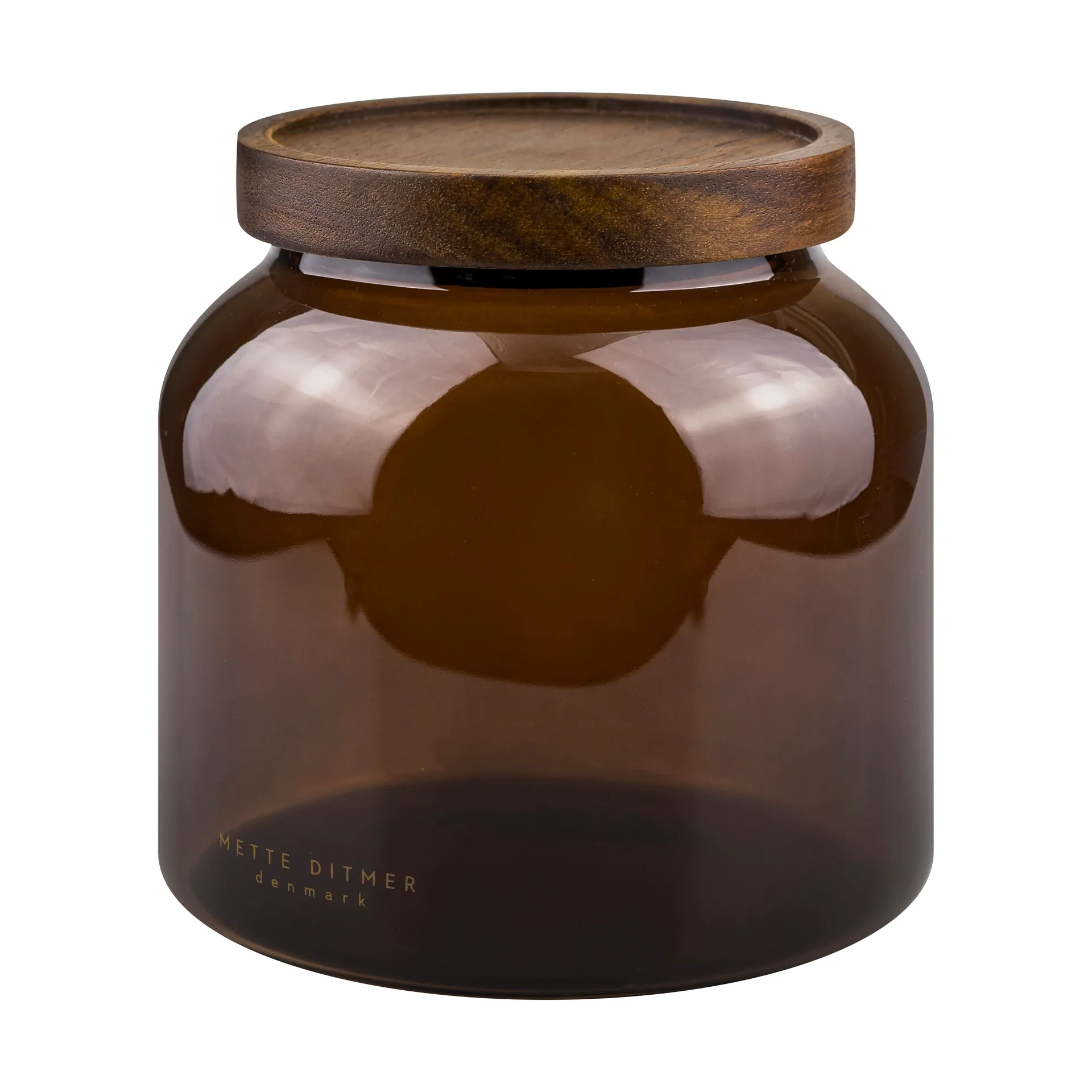 Luna krukke med lokk small 13 cm, Brown Mette Ditmer
