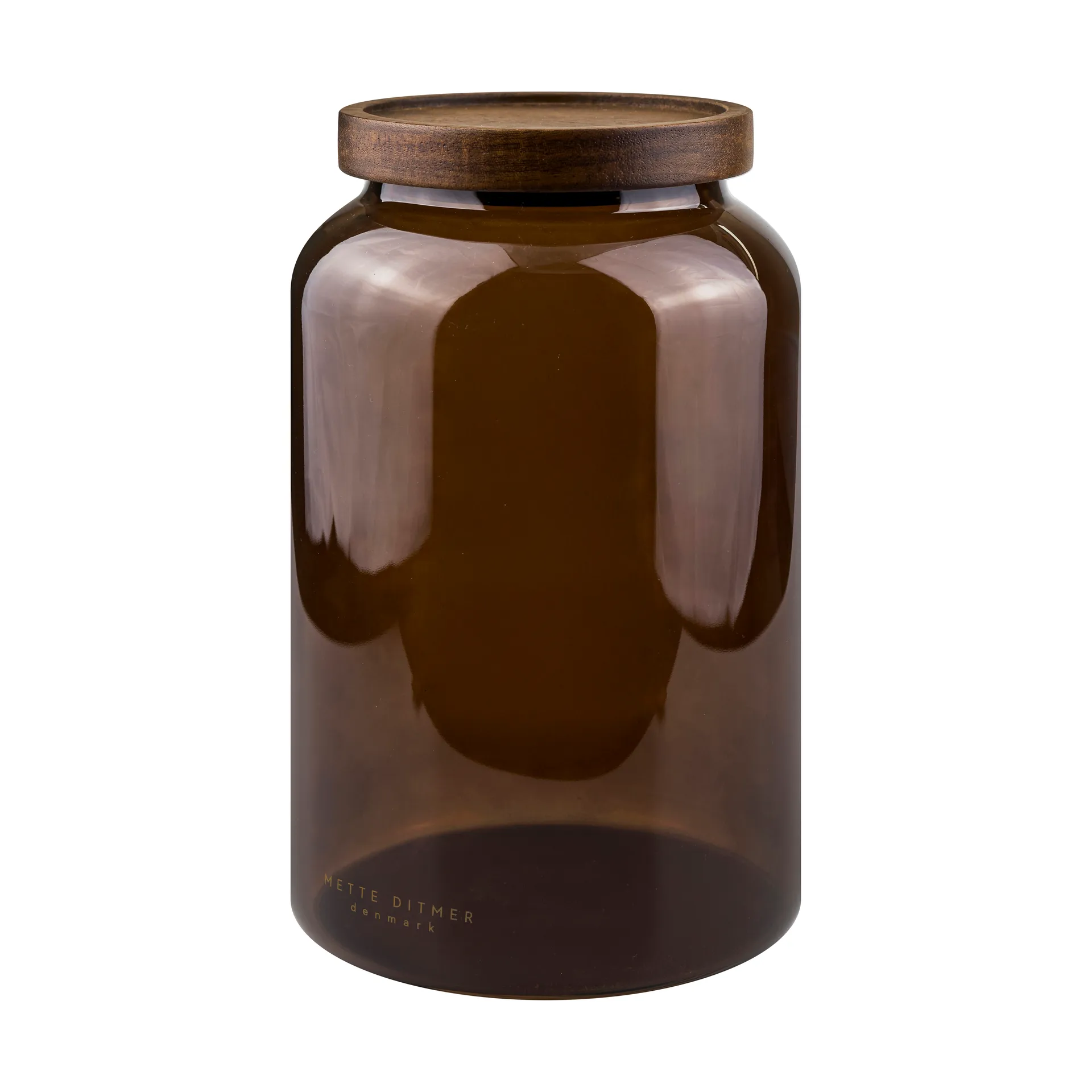 Luna krukke med lokk stor 20 cm, Brown Mette Ditmer
