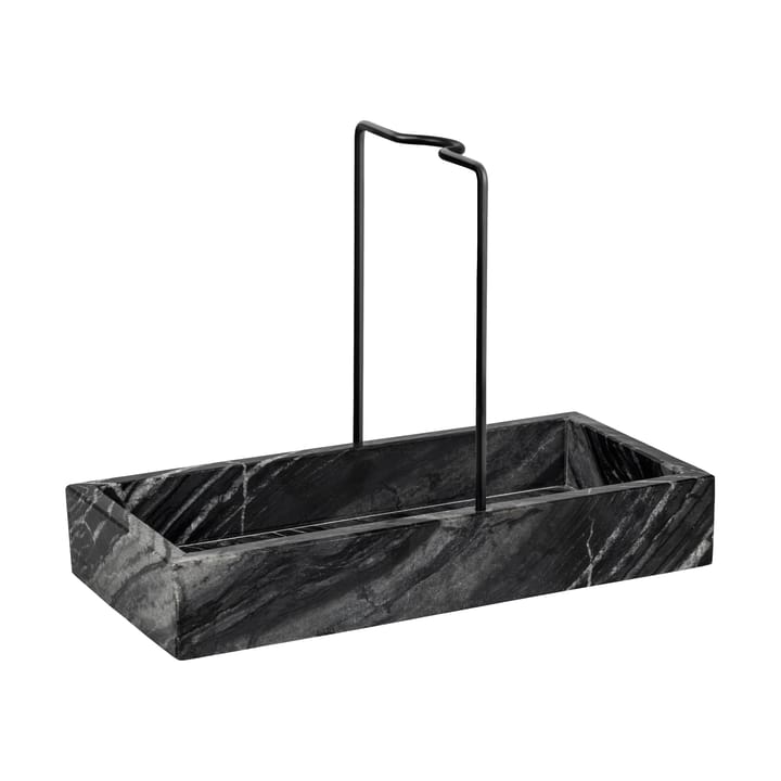 Marble kjøkkenbenkorganisator 12x23,5 cm - Black-grey - Mette Ditmer