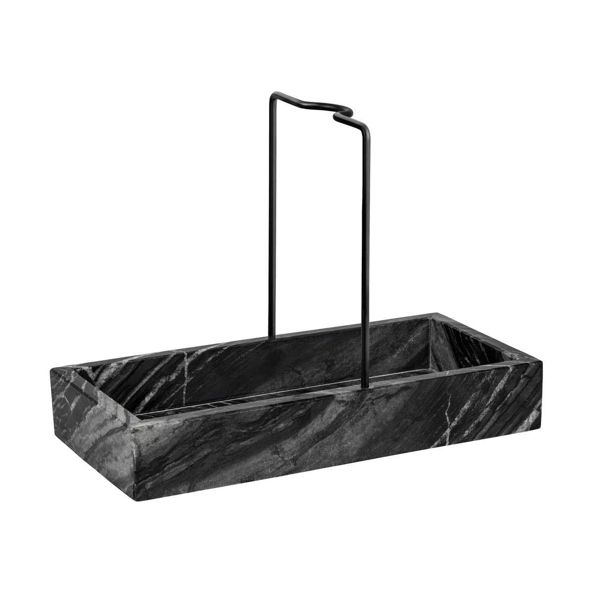 Mette Ditmer Marble kjøkkenbenkorganisator 12x23,5 cm Black-grey