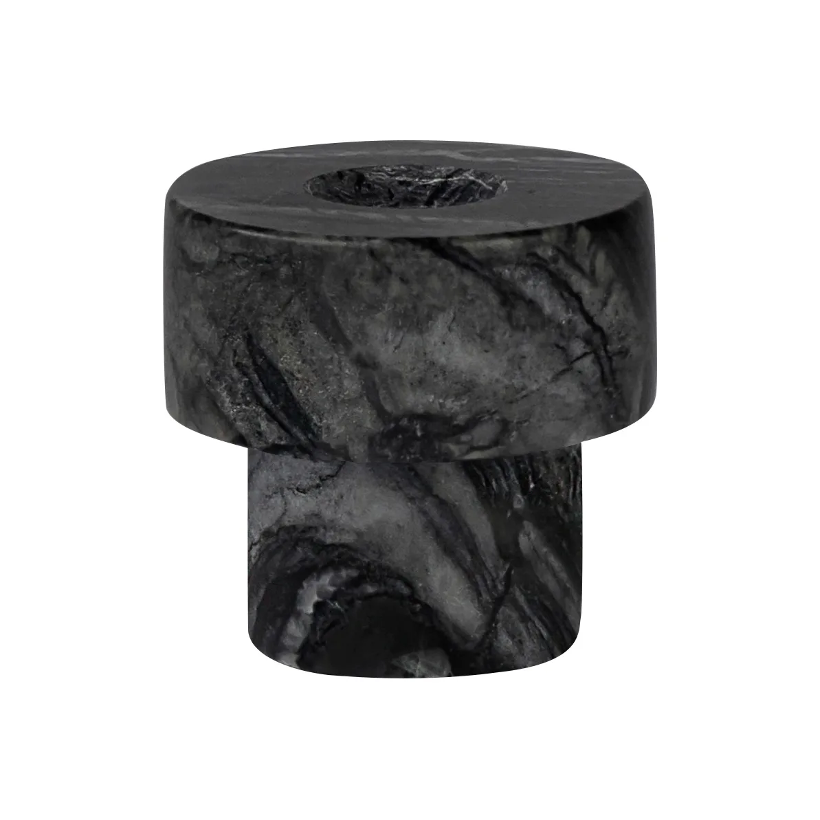 Mette Ditmer Marble lysestake 5 cm Grå