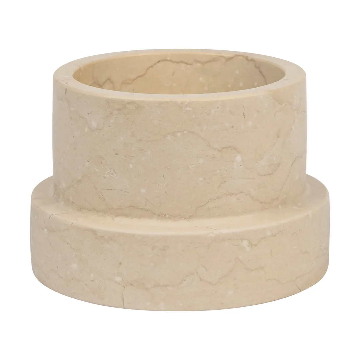 Mette Ditmer Marble lysestake til kubbelys 6,5 cm Sand