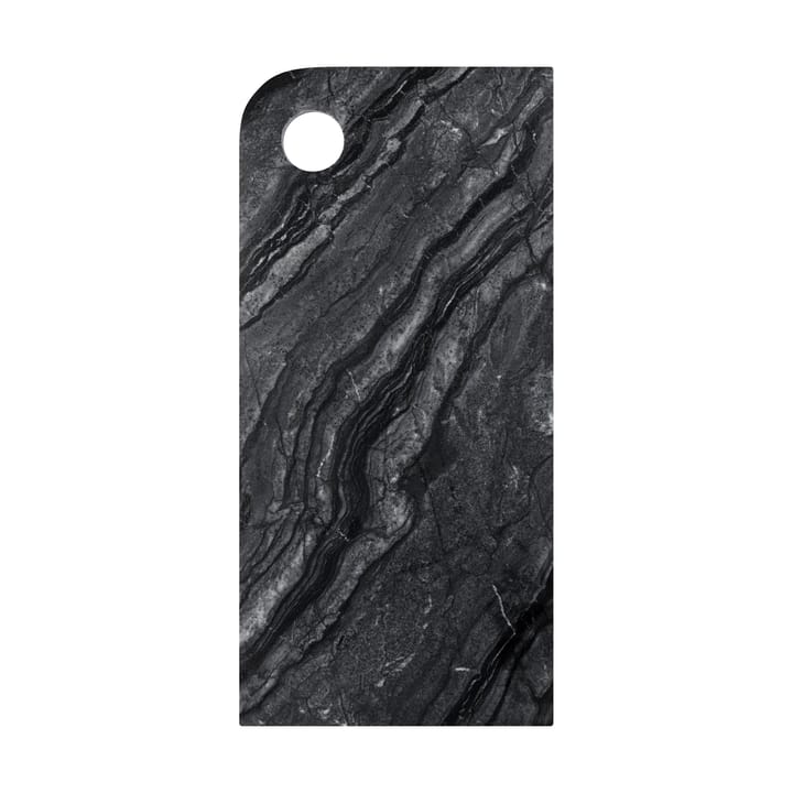 Marble serveringsbrett large 18x38 cm - Black-grey - Mette Ditmer