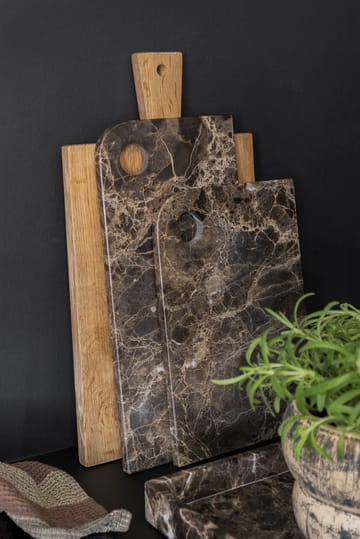 Marble serveringsbrett medium 20x30 cm - Brown - Mette Ditmer