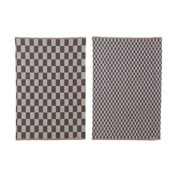 Mini-Max kjøkkenhåndkle 2-pakning - Brown (brun), 50x70 cm - Mette Ditmer