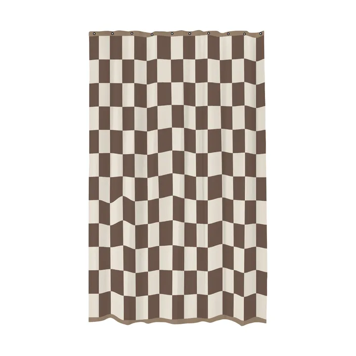 Retro dusjforheng 150x200 cm - Brun - Mette Ditmer