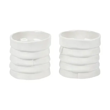 Ribbon lyslykt Ø 7 cm 2-pakning - Offwhite - Mette Ditmer