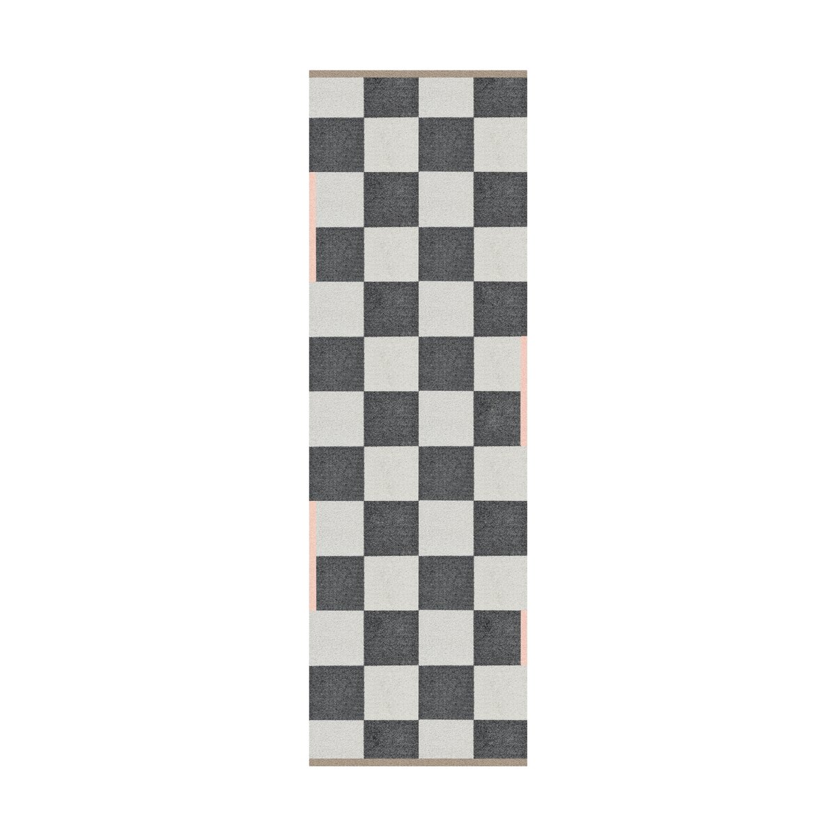 Mette Ditmer Square all-arround gangteppe Dark grey, 77x240 cm