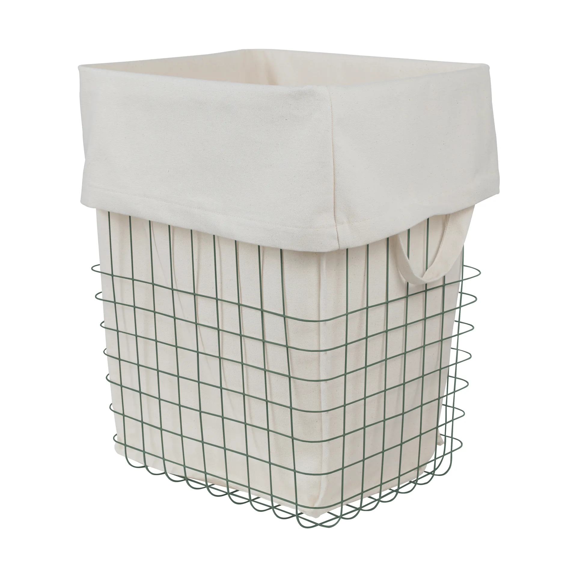 Store-it oppbevaringskurv med bomullspose large, Thyme green Mette Ditmer