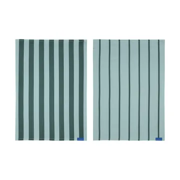 Stripes kjøkkenhåndkle 50x70 cm 2-pakning - Mint - Mette Ditmer