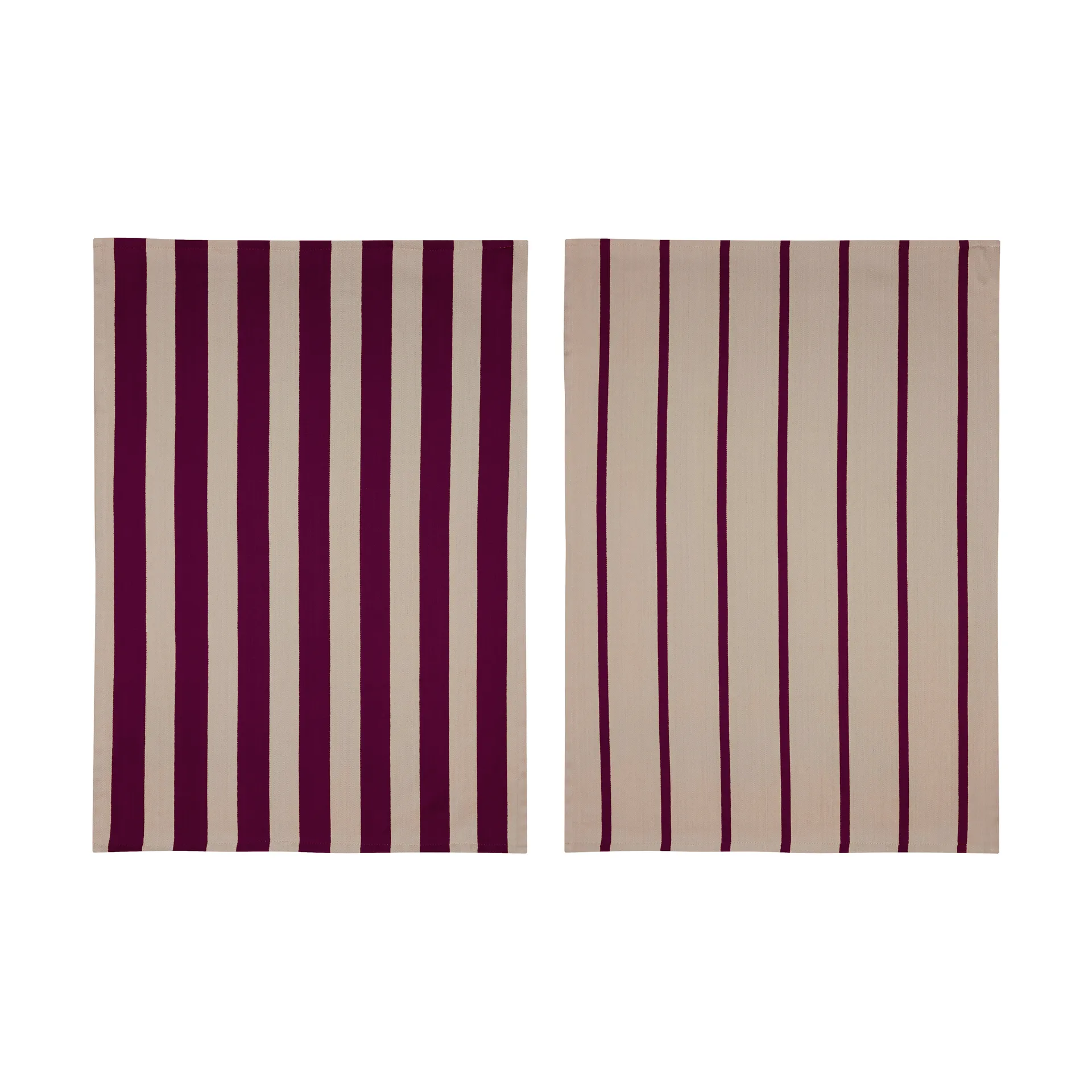 Stripes kjøkkenhåndkle 50x70 cm 2-pakning, Red-Beige (rød-beige), 50x70 cm Mette Ditmer