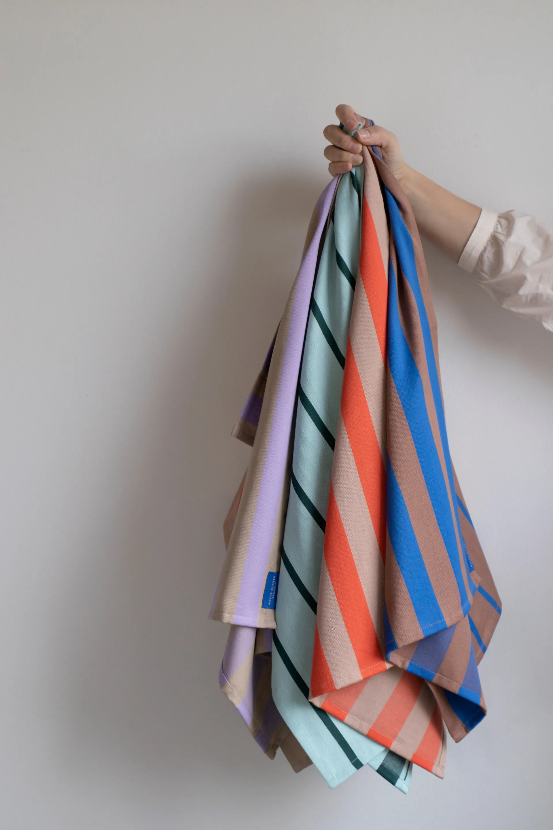 Stripes kjøkkenhåndkle 50x70 cm 2-pakning, Sand Mette Ditmer