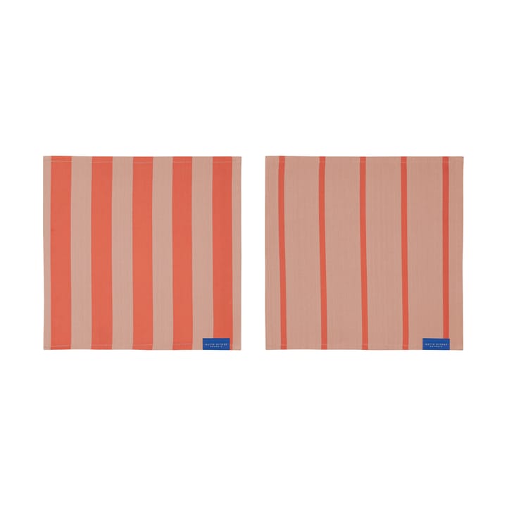 Stripes kjøkkenklut 33x33 cm 2-pack, Latte Mette Ditmer