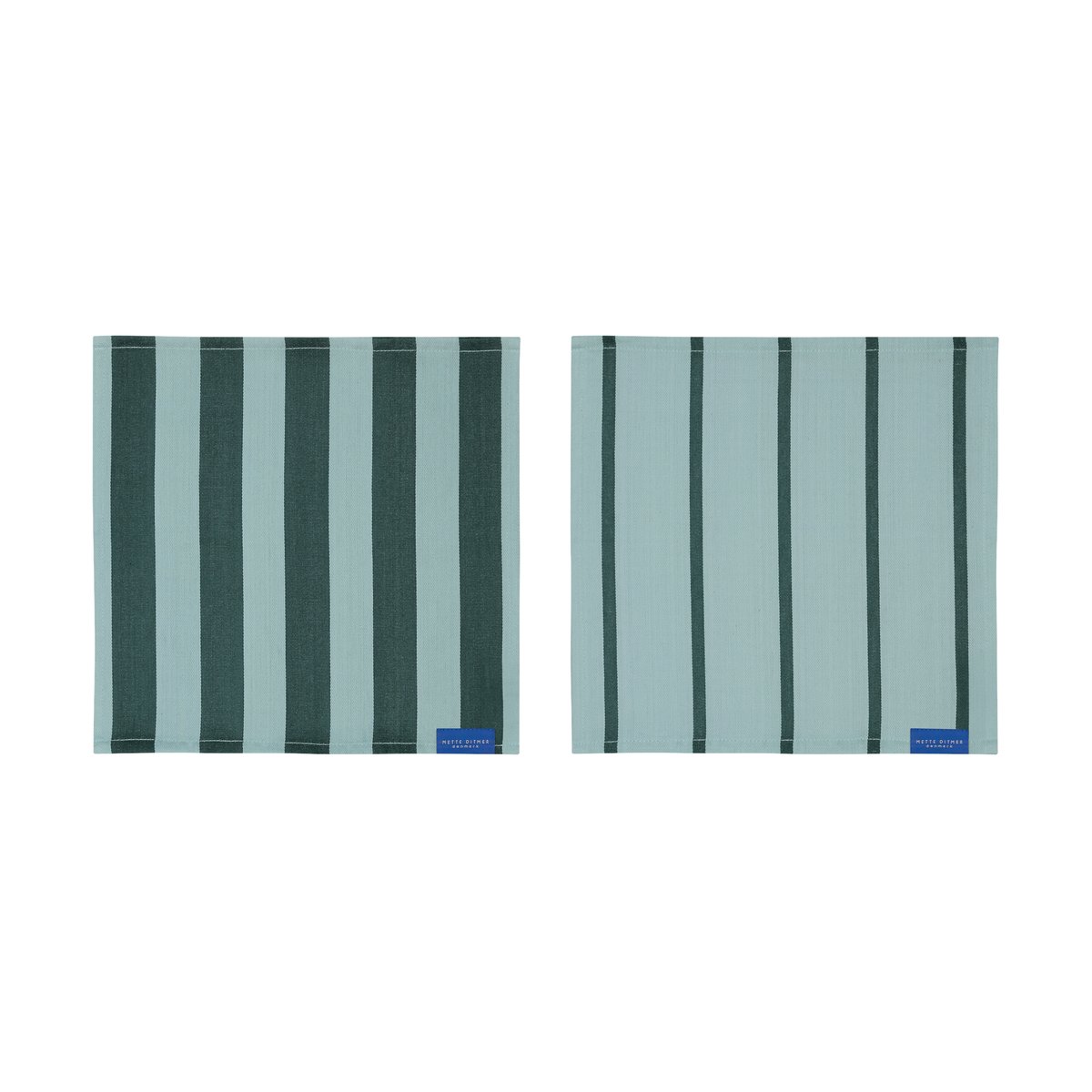 Mette Ditmer Stripes kjøkkenklut 33x33 cm 2-pack Mint