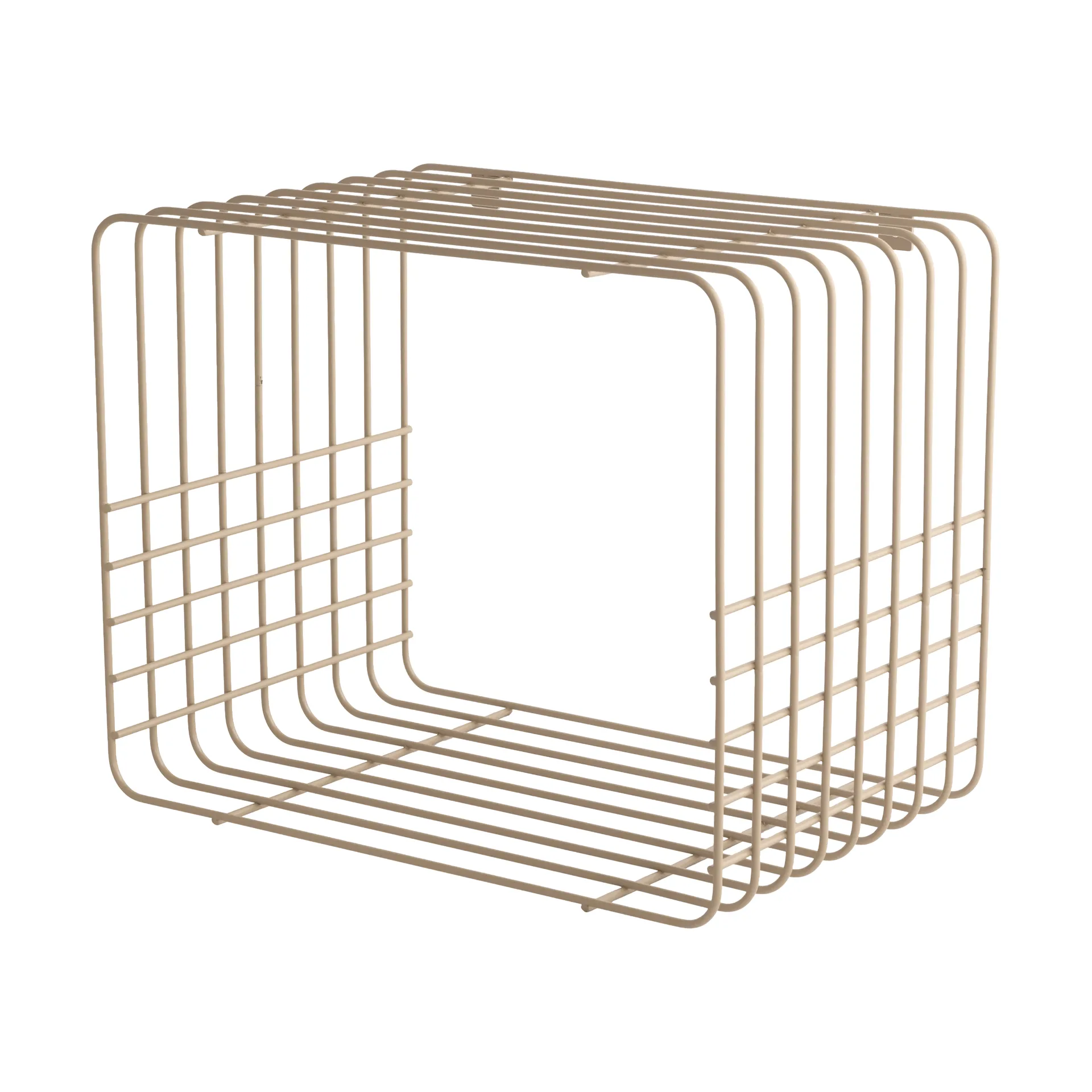 Wire hylle, Short, beige, 26x38x30,5 cm Mette Ditmer