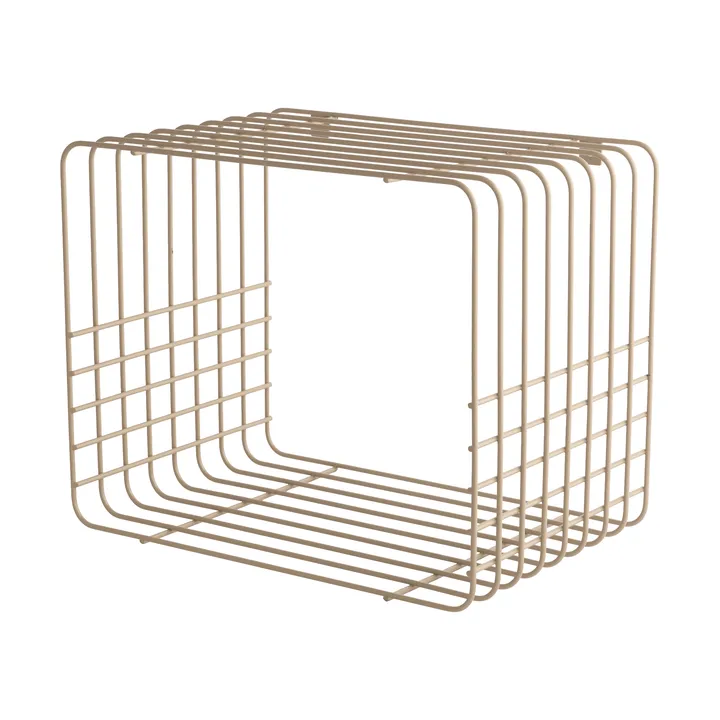 Wire hylle - Short, beige, 26x38x30,5 cm - Mette Ditmer