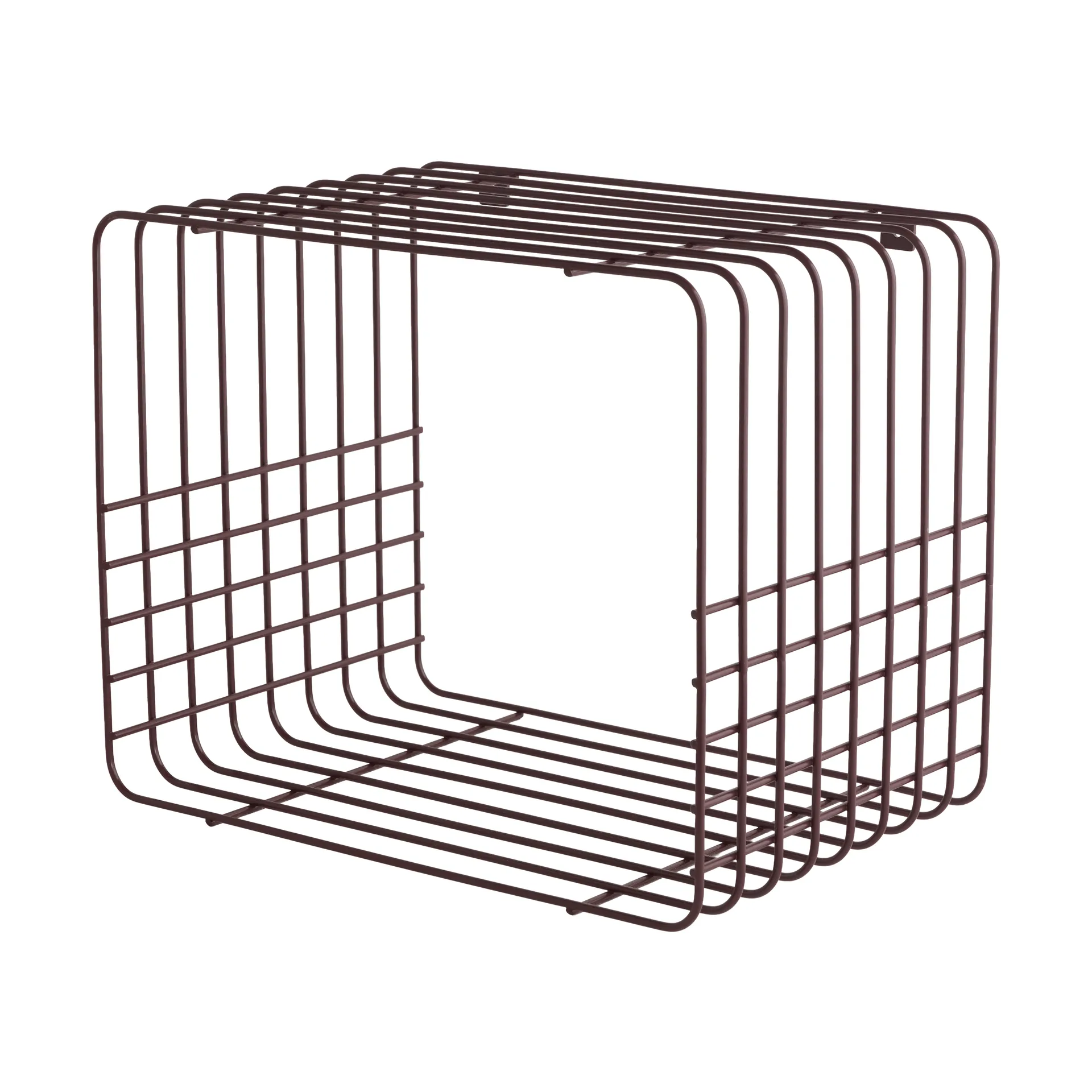 Wire hylle, Short, rød, 26x38x30,5 cm Mette Ditmer