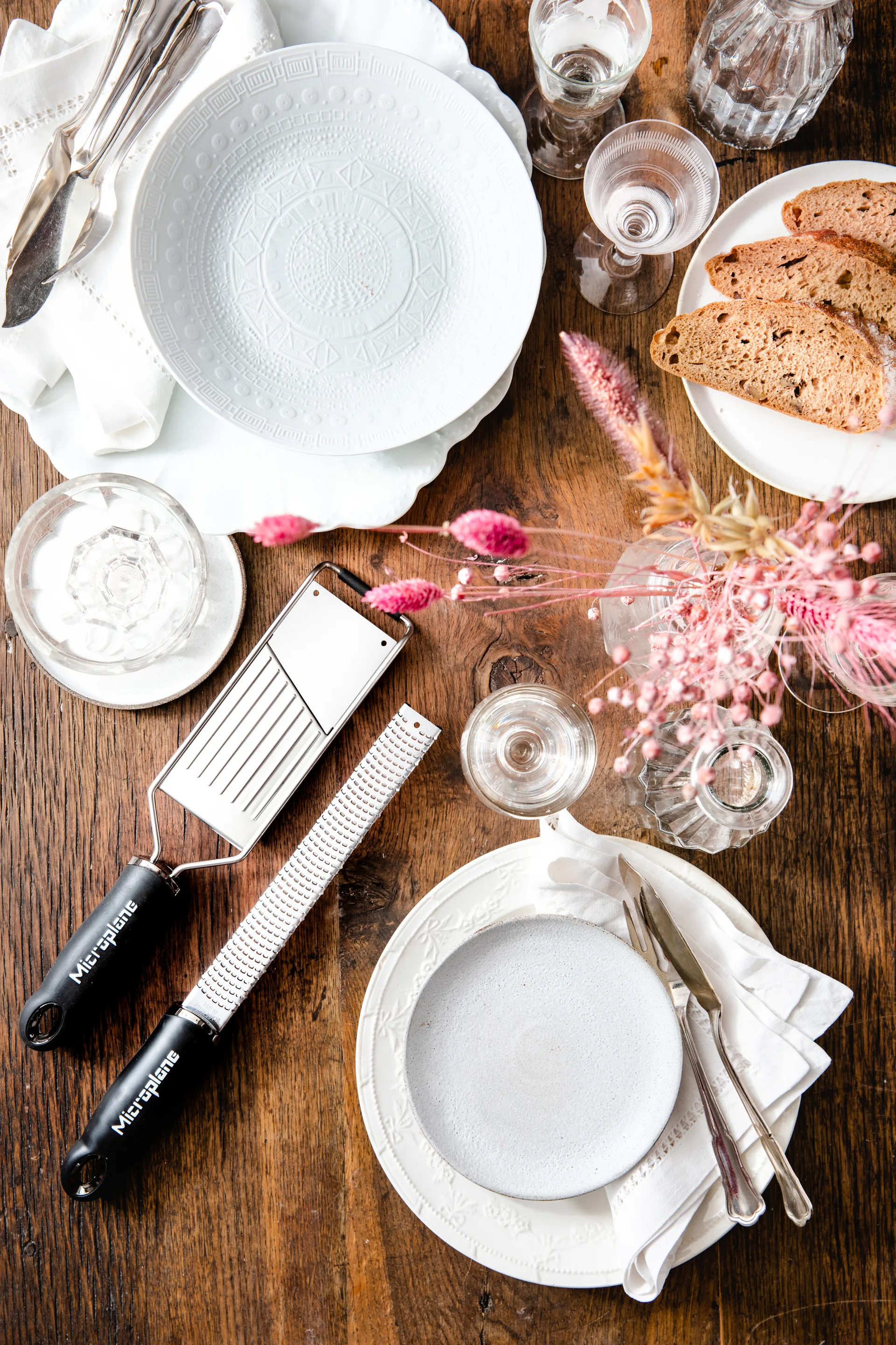 Gourmet rivjernsett med beskyttelseshanske 3 deler, Stainless Steel Microplane