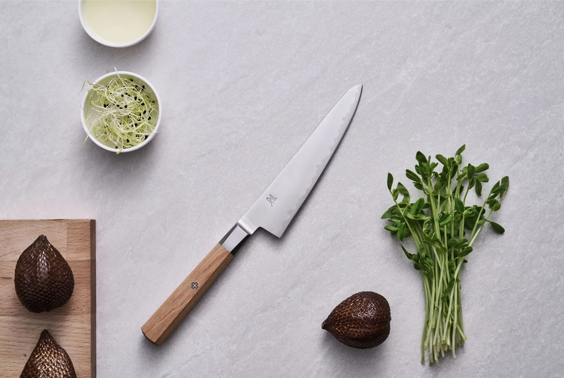 Koya 4000FC Shotoh allkniv høy 14 cm, Pakka-tre Miyabi