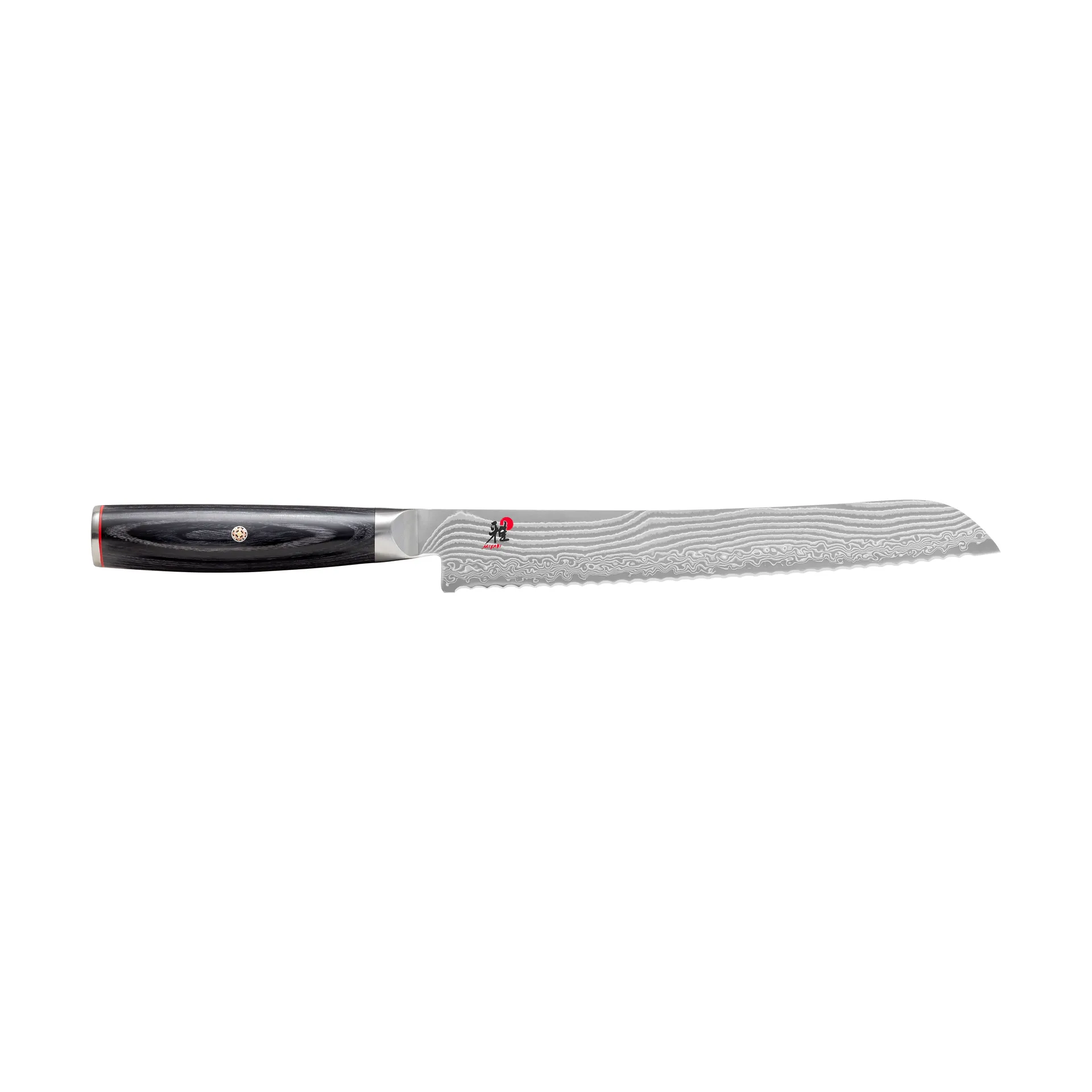 Raw 5000FCD brødkniv 23 cm, Damaskus-svart Miyabi