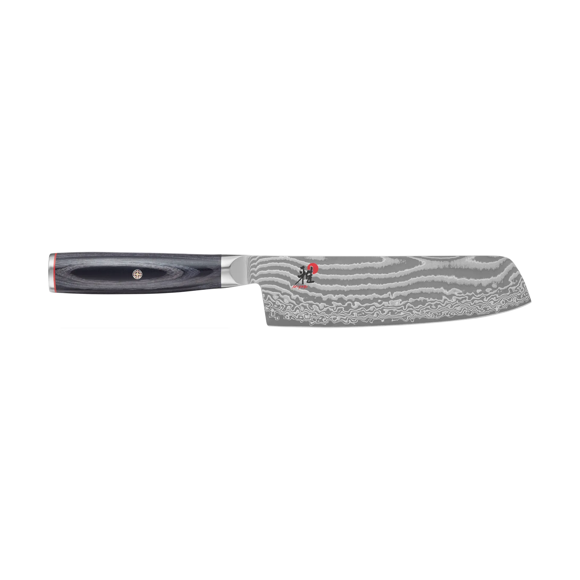 Raw 5000FCD nakirifruktkniv rektangulær 17 cm, Damaskus-svart Miyabi