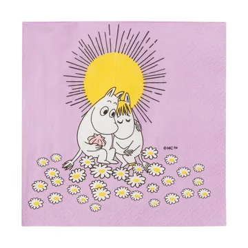 Forelskede Mummitrollet papirserviett 33x33 cm - 20-pakning - Moomin Arabia