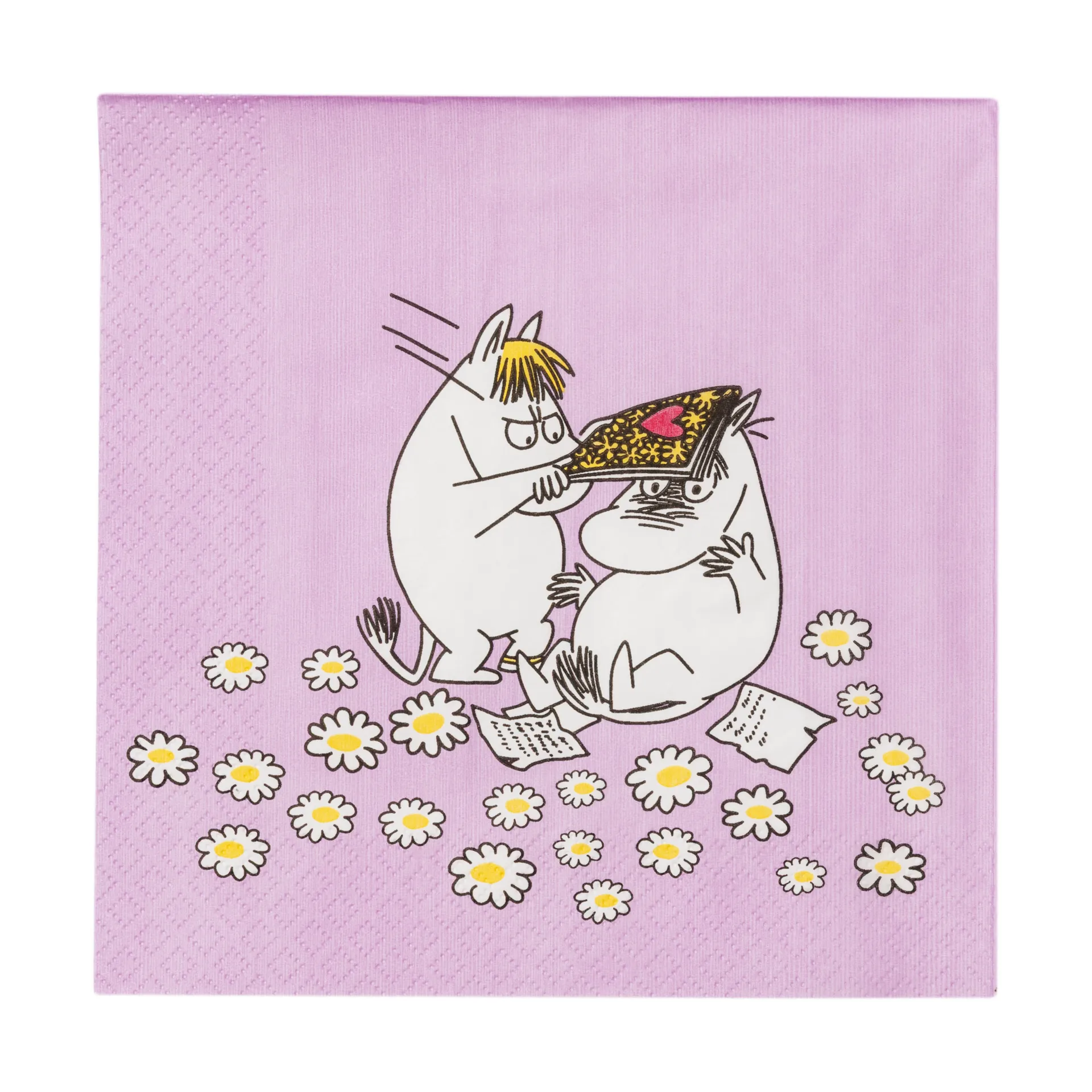 Forelskede Mummitrollet papirserviett 33x33 cm, 20-pakning Moomin Arabia