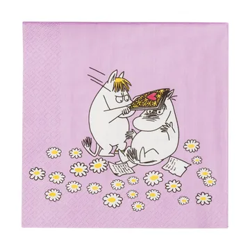 Forelskede Mummitrollet papirserviett 33x33 cm - 20-pakning - Moomin Arabia