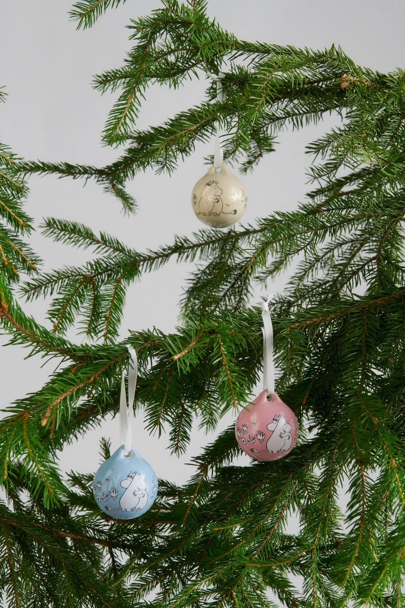Kärlek Mummijulekule, Rosa-blå, 5 cm, 2-pack Moomin Arabia