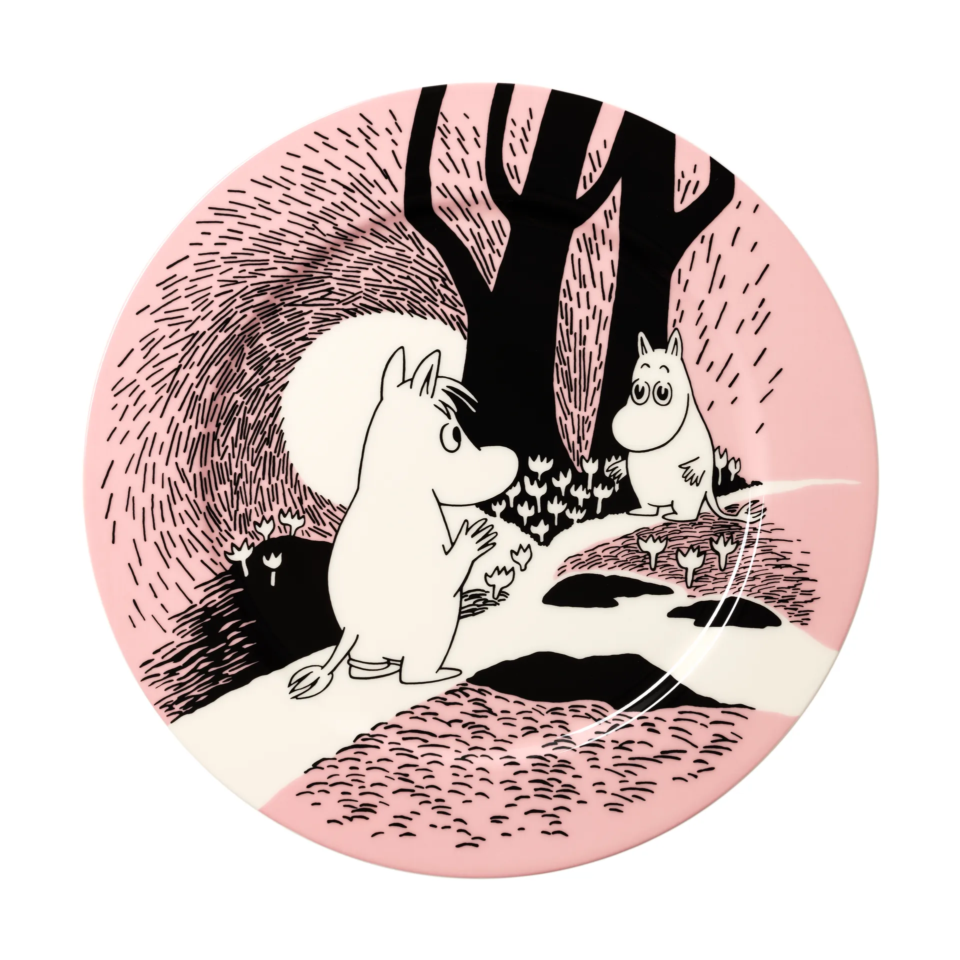 Kjærlighet 30 år Mummi serveringstallerken Limited Edition, Ø30 cm Moomin Arabia