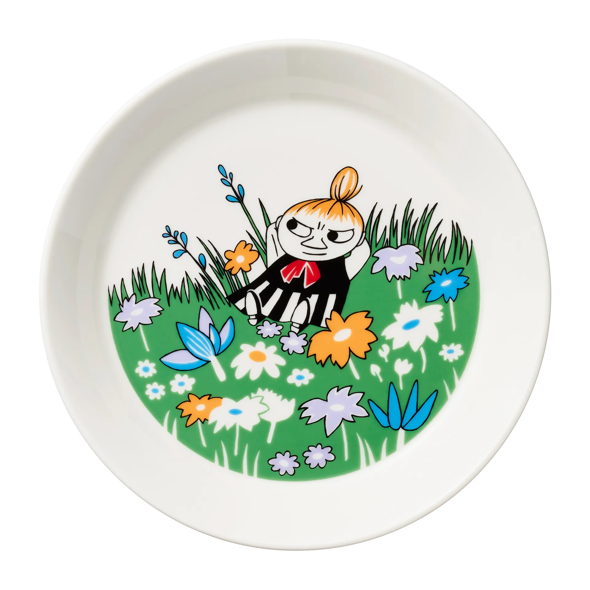 Lille My på engen Mummitallerken, Hvit-multi Moomin Arabia