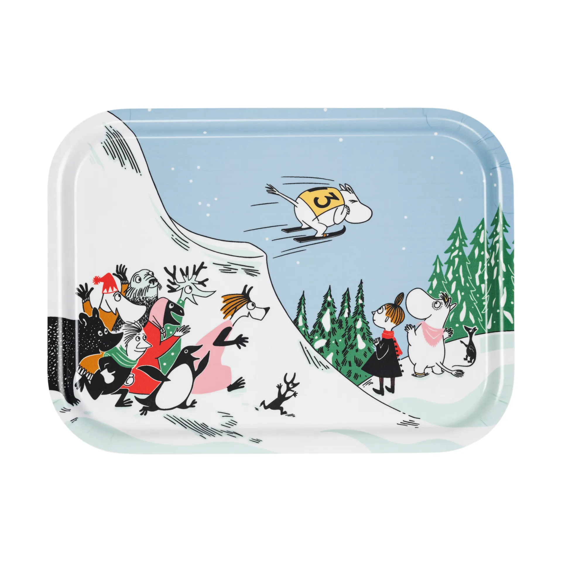 Moomin brett 27x20 cm, Ski jumping Moomin Arabia